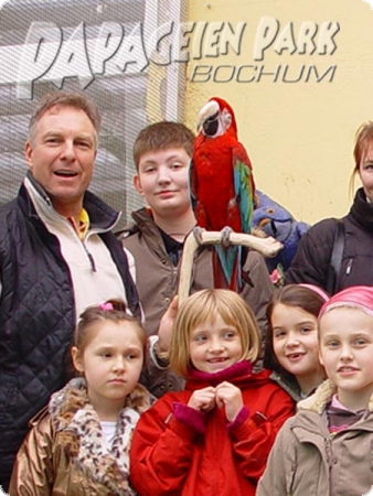 Photo shooting with TV star macaw 