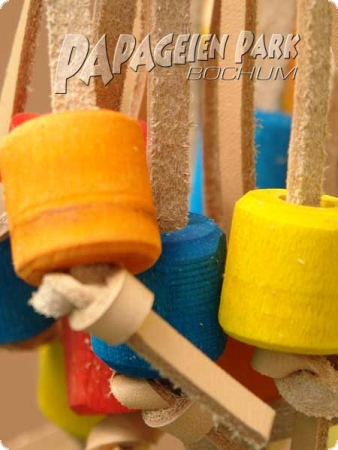 Leather fringi hanging toy