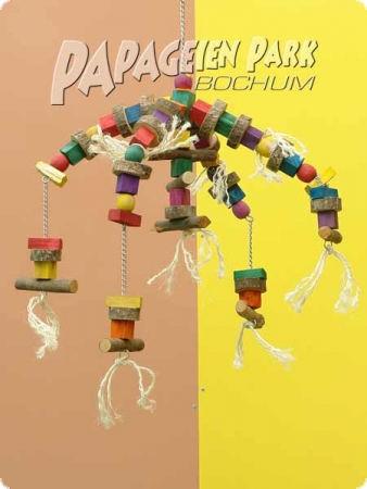 Hanging toy wooden spider