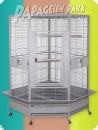 Parrot design aviary pentagon light grey