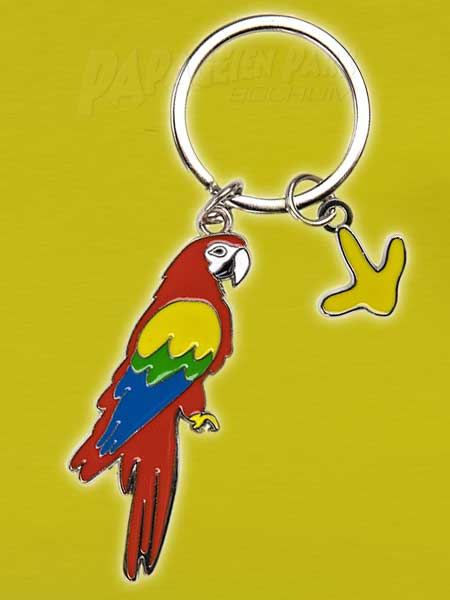 Key ring scarlet macaw 9cm