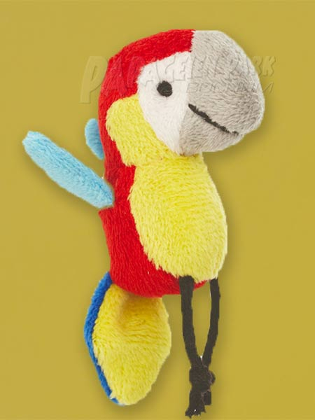Mini soft toy colorful macaw 6cm