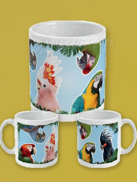 Tasse Motiv Große Papageien 200ml