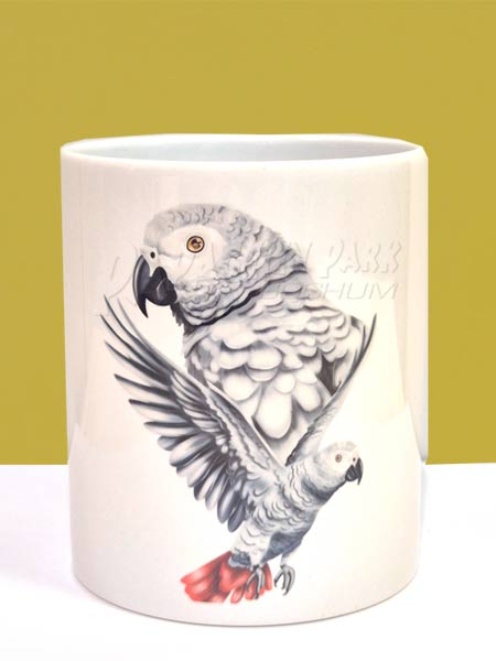 Tasse Motiv Graupapagei 200ml