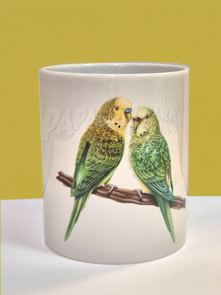 Tasse Motiv Wellensittiche 200ml