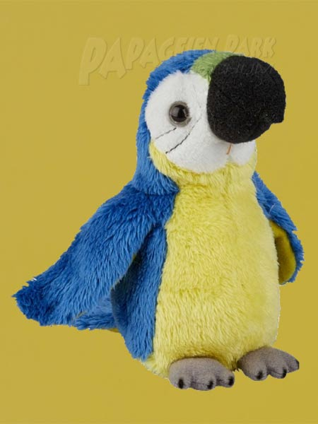 Soft toy Blue& Gold macaw 15cm