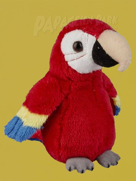 Stofftier Hellrotere Ara 15cm