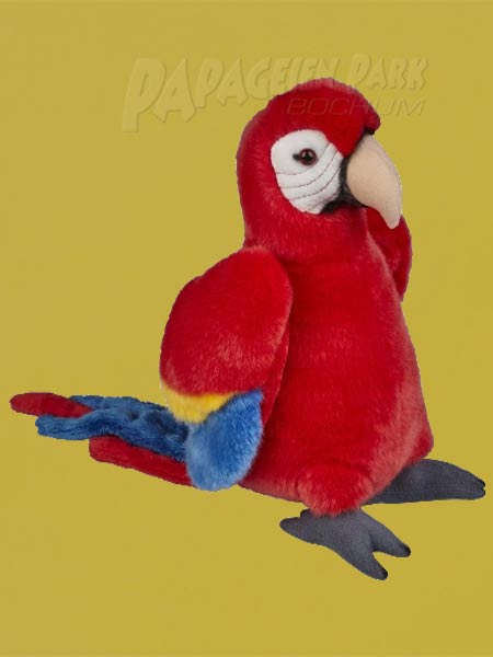 Stofftier Hellroter Ara 28cm