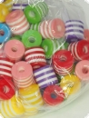Colorful plastic pearls - Ø 1 cm - 40 pieces