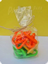 3 Stck. bunte Plastikkette 7 dicke Glieder 26 cm