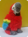 Stofftier roter Ara 20cm